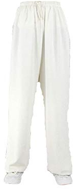DianshaoA Kung Fu Pantalon De Tai Chi La Formation WU Shu Combinaison Wushu Jogging Jeune Unisexe Blanc M