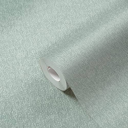Livingwalls Mönstertapet Mata Hari fibertapet turkos med glittereffekt finstrukturerad 380976