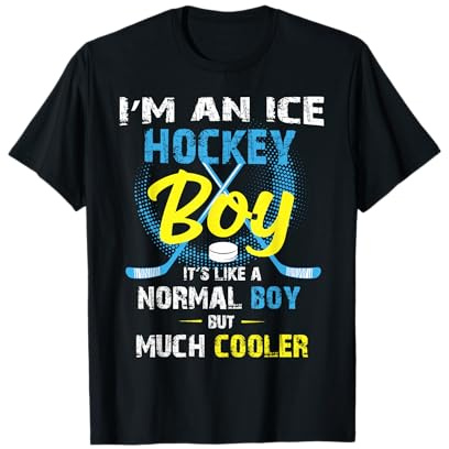 Camicie divertenti da hockey per bambini, ragazzo normale ma maglietta molto più fresca Maglietta