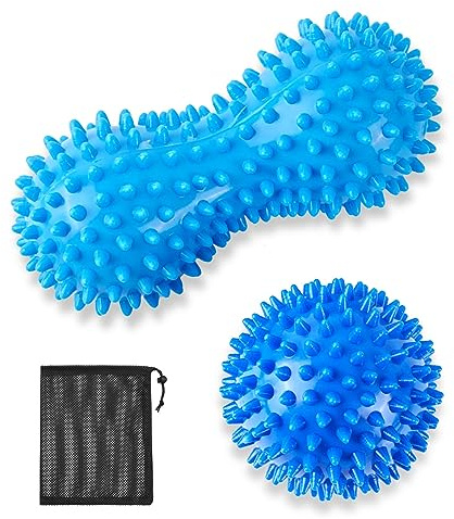 AWAVM Set di rulli per massaggi duri, perfetti per fascite plantare, punti trigger, tessuti profondi, rilascio miofasciale, massaggiatore per fascite plantare, rullo per fascite plantare