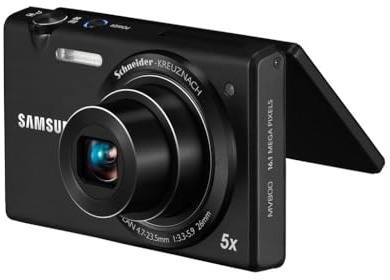 Samsung MV800 Digital Camera - Black (16MP, 5x Optical Zoom) 3.0 inch Touch LCD (Renewed)