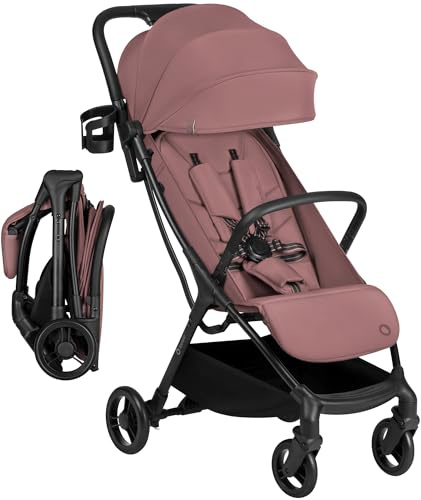Lionelo AGIA Passeggino Compatto e Leggero fino a 22 kg / 4 anni Pieghevole con una Mano, Posizione Distesa, Seduta Ampia, Pannello di ventilazione, Ammortizzazione, Grande Cestello Regolazione Facile