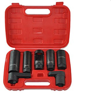 Juego 7 Vasos Sonda Lambda 22mm Llave Sensor de Oxigeno Coche Llave Sensor Lambda