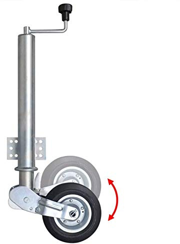 Jockey Rueda, 60mm Rueda Jockey de Remolque Plegable de Alta Resistencia, 400 kg de Carga