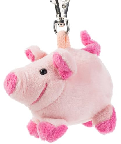 Schaffer 0254 Plüsch Schlüsselanhänger Schwein Loulou, Größe ca 8 cm, Rosa-pink
