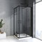 Duschkabine 100x100x185cm, ESG-Glas Duschabtrennung komplett, Eck-Dusche mit Doppel Schiebetür flexible Montage Duschkabine Schiebetür Schwarz