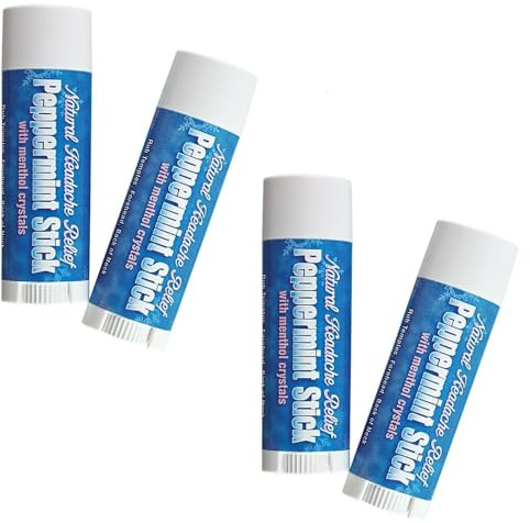 4 Pack Peppermint Sticks Menthol Crystals Rosemary Headache Relief Peppermint Stick New