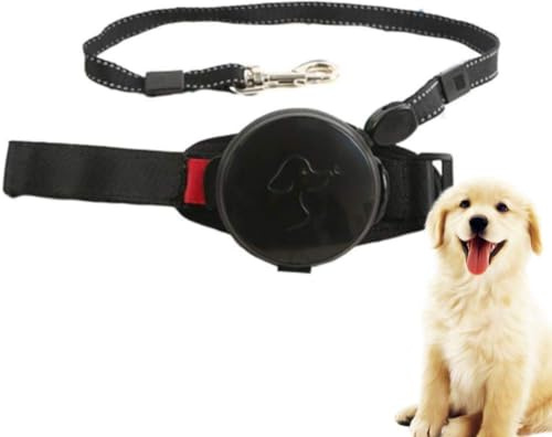 COMOCE Retractable Dog Leash,10Ft Hands Free Extendable Puppy Running Leash,Auto Locking,Adjustable Waist Belt for Walking, Jogging, Travel for Medium And Large Dogs,Black,Schwarz