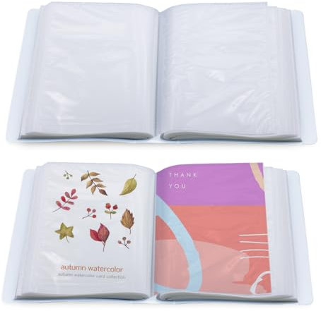 2-Pack of 4x6 Inch Small Photo Albums with Clear Covers - Each Holds 100 Photos