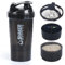 XTKS Eiweiß Shaker,Protein Shaker Flasche mit Mixer,Auslaufsicherer Trinkflasche für Protein Shakes,Tragbarer Shaker Proteinshake mit Aufbewahrung