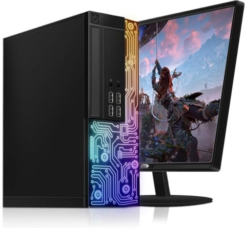 Dell Gaming PC Bundle, 24 Monitor, Quad Core I5 3.4G up to 3.8GHz, GeForce GT 1030, 16GB RAM, 512G SSD, 600M WiFi, Refurbished Gaming Desktop Computer, Windows 10 (Renewed)