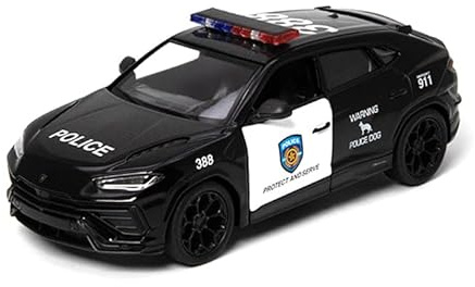 KiNSMART Lamborghini Urus Performante Police Car, 1:40 Scale, Die Cast Metal, Pull Back Action Model