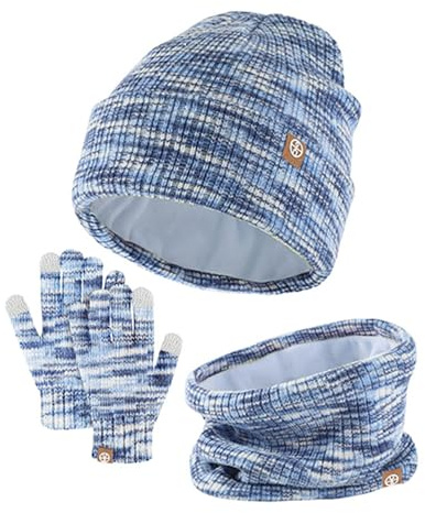 Generico Set Scaldacollo Cappello Bambini Giubbotto Bambina 2 Anni Scaldacollo Bambino Lana Cappello Bimbo Invernale Cappellini Bimbo 3 Anni Cappello Bambino 12 Mesi Cappello di Babbo Natale Bambino