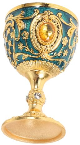 COLLBATH Cáliz Vintage Resistente De Metal con Diseño Retro Copa para Vino y Decoración para Hogar Bar y Uso Ceremonial Halloween