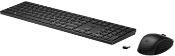 HP 655 - Tangentbords- och mus-set - 100% - Full Size - Trådlös - 2,4 GHz - Tyska - Svart - Smart Buy