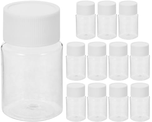 ERINGOGO Lot de 12 bouteilles vides avec couvercle Réutilisables et bouteilles transparentes pour rangement et organisateur