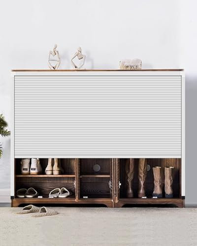 ZIMGOD Falttür Innentüren Faltbare Falttür für Schränke Ohne Bohren, Weiße Schranktür für Kleiderschrank, Individuelle Falttüren, Schiebegitter für Den Hauseingang(80x80cm/31.5x31.5)