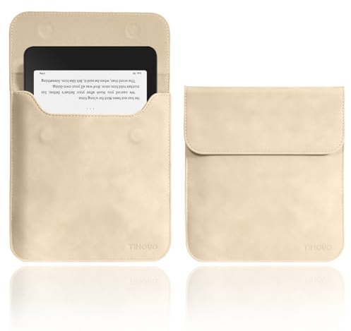 TiMOVO Étui pour Liseuse, 7/6,8 Paperwhite (12e/11e génération - 2024/2021) & Colorsoft Signature Edition, Sac de Protection pour Appareils Kobo, Abricot