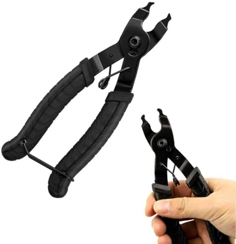 Sekfpnk Kettenschloss Zange, 16,5 cm Langes, Schwarzes kettenzange fahrradkette, Geeignet für Rennräder, Sporträder, Fahrräder und Mountainbikes