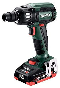 METABO 602205800 - Atornillador de impacto sin escobillas a bateria 18V / 2x LiHD 4,0 Ah Li-Ion SSW 18 LTX 400 BL 1/2 con maletín