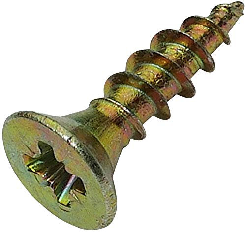 Aerzetix - C45139 - Lot de 100 - Vis à Bois - Ø3x12mm - en Acier Laitonné Métal - Tête Fraisée - à Empreinte Cruciforme Pozidriv - Couleur Laitonné