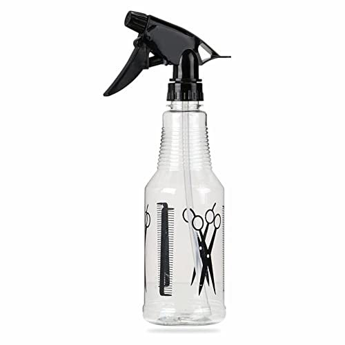 Empty Spray Bottle Leak Proof Refillable Hairdresser Trigger Sprayer Reusable Mist Clear Water Spray Bottle For Cutting Hair Cleaning Gardening Plant Home Travel Essential Salon Accessories 500ml