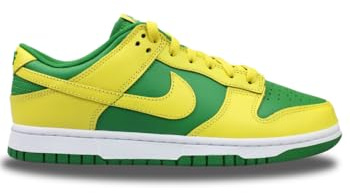 Nike Dunk Low Retro, Basketballschuhe für Damen, Apfelgrün Gelb Strich, 42 EU