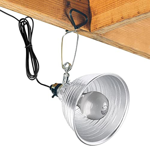higyee Morsetto Lampada,Portalampada con riflettore in Alluminio da 5,5 Pollici | Paralume Rettile da 300 Watt per librerie, comodini, scrivanie, Nessuna Lampadina Inclusa