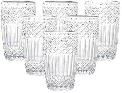 simpa Lucente Royal POSH Hi-Ball Water Drinking Glasses 380ml Set of 6