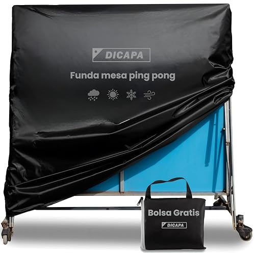 DICAPA Table Tennis Table Cover, Waterproof and Resistant, 165 x 70 x 165 cm