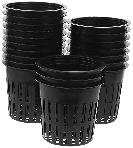 FUNOMOCYA 20 Stück Hydroponik Pflanzkörbe Kunststoff Netztöpfe Für Hydrokultur Pflanzen Und Gemüse Anzucht Praktisch Leicht Zu Handhaben