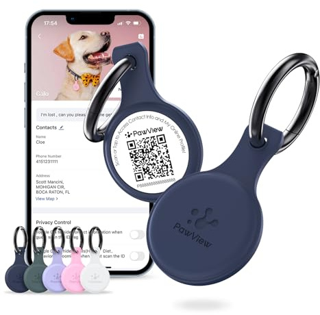 PawView Hundemarke mit QR-code & NFC- Adressanhänger Hunde für Halsband oder Geschirr mit Online-Profil Für kleine, mittelgroße und große Hunderassen,Gegen Verlust, Finder Scannt ohne App DE