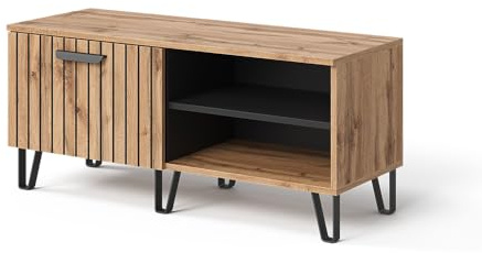 Vicco Banco para Zapatos Amber, Roble Wotan, 100 x 45 cm, para Colocar Libros, lámparas y Objetos cotidianos