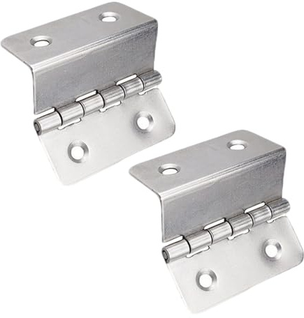 Leliafleury 2Pcs Half-Surface Chest Hinges 41x9x1mm Three Fold Retro Shutter Hinge for Window Cabinets Boxes