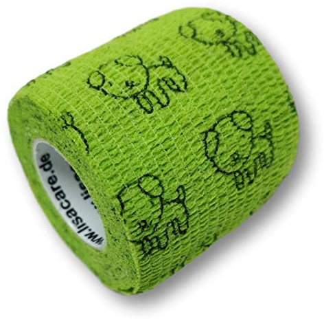LisaCare, cohesive bandage, fixation bandage, self-adhesive, elastic, 5 cm wide, for human and animals, for sport riding