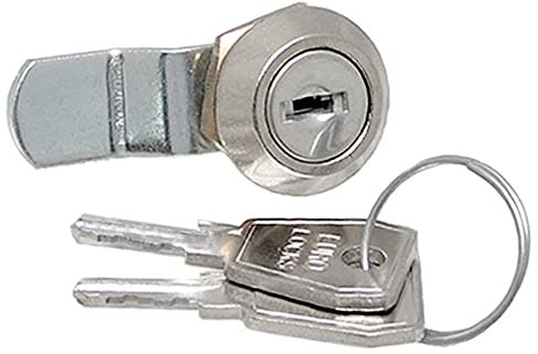 KeyMet Cerradura de palanca de 8 mm, cerradura para muebles y buzón de acero aleado, cerrojo con llave, ideal para armarios, muebles y buzones