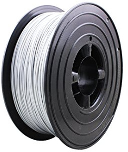 OWL-Filaments 3D Drucker 1kg Filament Rolle PLA 1.75mm 1000g Spule Made in Gemany Premium Qualität (PLA 1,75mm, Aluminium-Weiß)