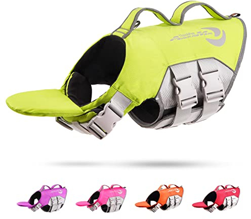Thinkpet Dog Life Jacket Reflective Lifesaver Floating Vest Adjustable