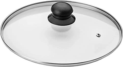 D.I.L Stainless Steel Vented Silver & Black Glass Saucepan Cover Lid POT PANS (16CM)