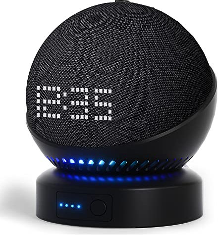 Base batteria per Dot 5th Generation Make Dot 5 Portable Ech0 Dot 5th Stand Accessori (nero)