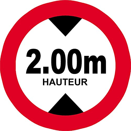 hauteur de passage maximum 2.00m - 5cm - Autocollant/Sticker