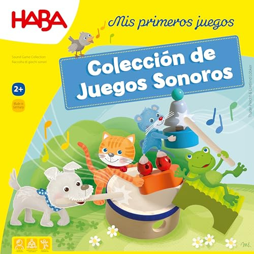 HABA 1307105006 - Mis Primeros Juegos – Colección de Juegos Sonoros, Set de Juegos Infantiles de Mesa con Instrumentos Musicales. Más 2 años