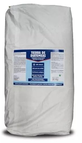 Tierra de diatomeas micronizada 20kg. Productos 100% natural, que actúa como insecticida y nutrimento de plantas.