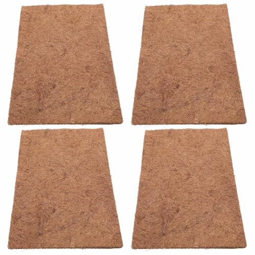 VANZACK 4stücke Kokosnussfasermatte Für Reptilien Bartagamen Substrat Natürliche Kokosmattenrolle Echsen Becken Zubehör Reptilien Teppich