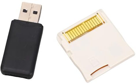 VBESTLIFE Videospel Flash -kort för NDS, NDSL, NDSI, NDSI XL, 2DS, 3DS, 3DS XL, New 3DS, New 3DS XL, 2DS XL, för 4G Till 128G, med Kortläsare (Vit)