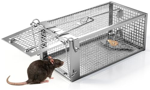 Akunsz 1x Piege a Rat Exterieur Cages Souris XXL Piège à Loir Professionnel Argenté