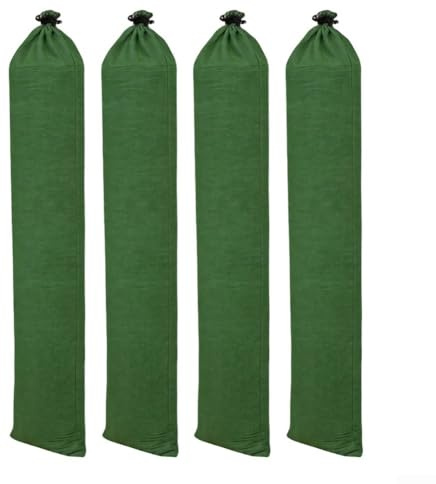 Lot de 4 sacs de sable robustes pour la défense contre les inondations avec structure épaisse et capacité de charge améliorée (19 x 150 cm)