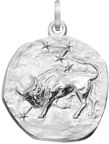trendor Sternzeichen Stier 925 Silber 20 mm Anhänger Tierkreiszeichen für Damen, Herren und Kinder, 08453-05