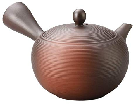 Japanese Teapot Kyusu Tokoname Youhen Clay Teapot 11.8 Fluid Ounces Fusen L161 (1)