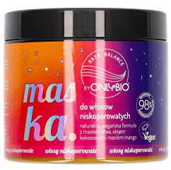 ONLYBIO Hair Balance Haarmaske mit Sheabutter, Kokosöl & Mangobutter für volumenfreies, trockenes Haar - vegan & natürlich